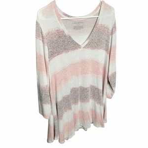 Lane Bryant 3/4 sleeve striped Top Size 14/16